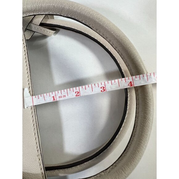 Large Michael Kors Vanilla Saffiano Leather Travel Purse Tote Shoulder Hand Bag - Picture 13 of 15